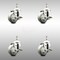 Service Caster 3 Inch 316SS Gray Polyurethane Swivel 12mm Threaded Stem Caster Set Brake SCC-SS316TS20S314-PPUB-TLB-M1215-4 - alternate 1
